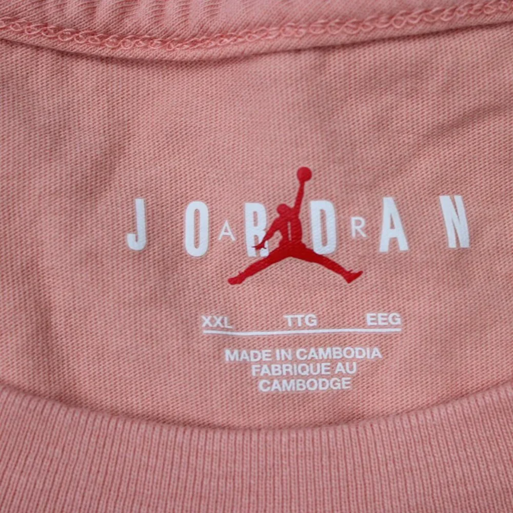 Jordan Shirt Mens 2XL XXL Pink Embroidered Jumpman‎ Logo Cotton Short Sleeve